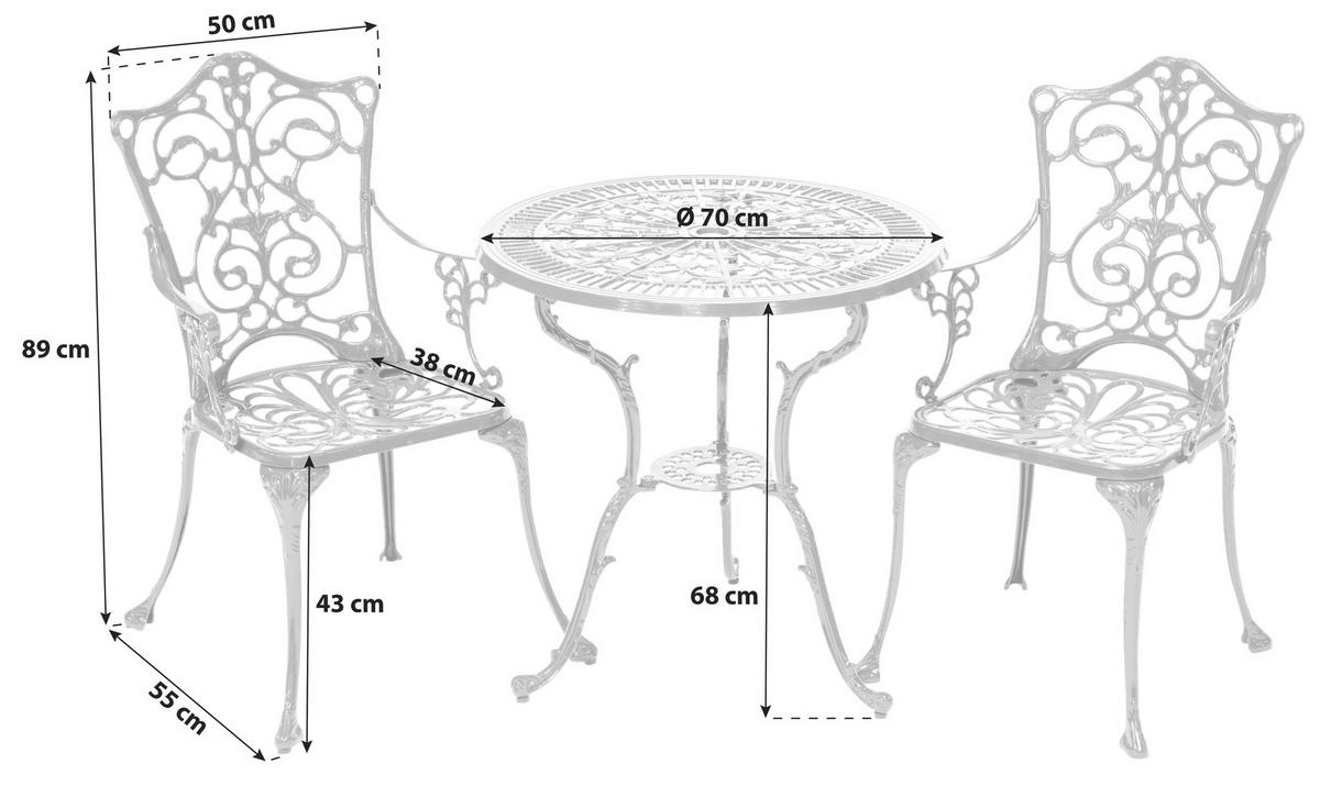 BALKONSET  - Grün, KONVENTIONELL, Metall - Gardenson