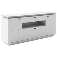 SIDEBOARD Grau, Weiß  180/81/44 cm  - Anthrazit/Weiß, Design, Holzwerkstoff/Metall (180/81/44cm) - Stylife