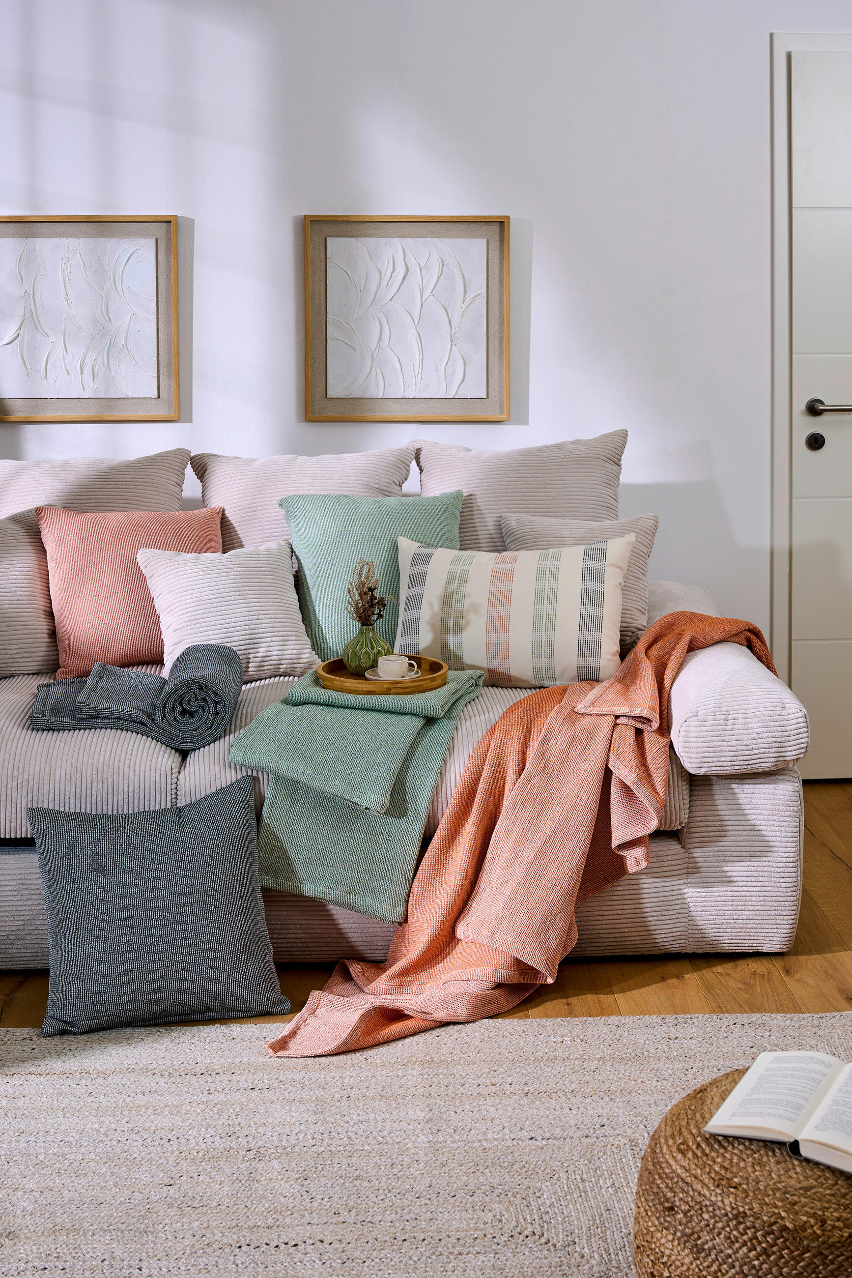 ZIERKISSEN  45/45 cm   - Terracotta, Trend, Textil (45/45cm) - Esposa