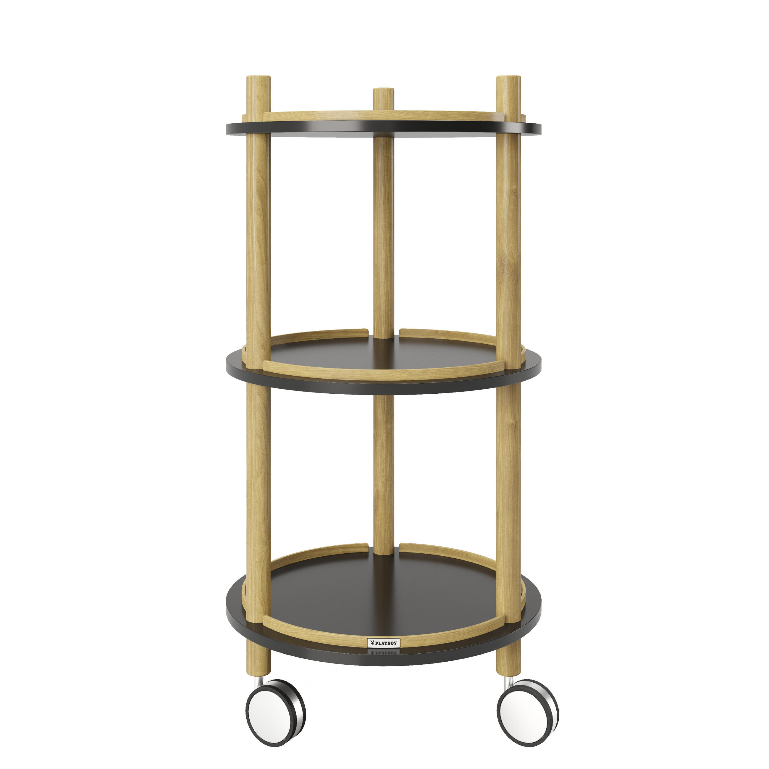 BEISTELLTISCH in Holzwerkstoff 40/40/79,80 cm  - Schwarz/Naturfarben, KONVENTIONELL, Holz/Holzwerkstoff (40/40/79,80cm) - Playboy