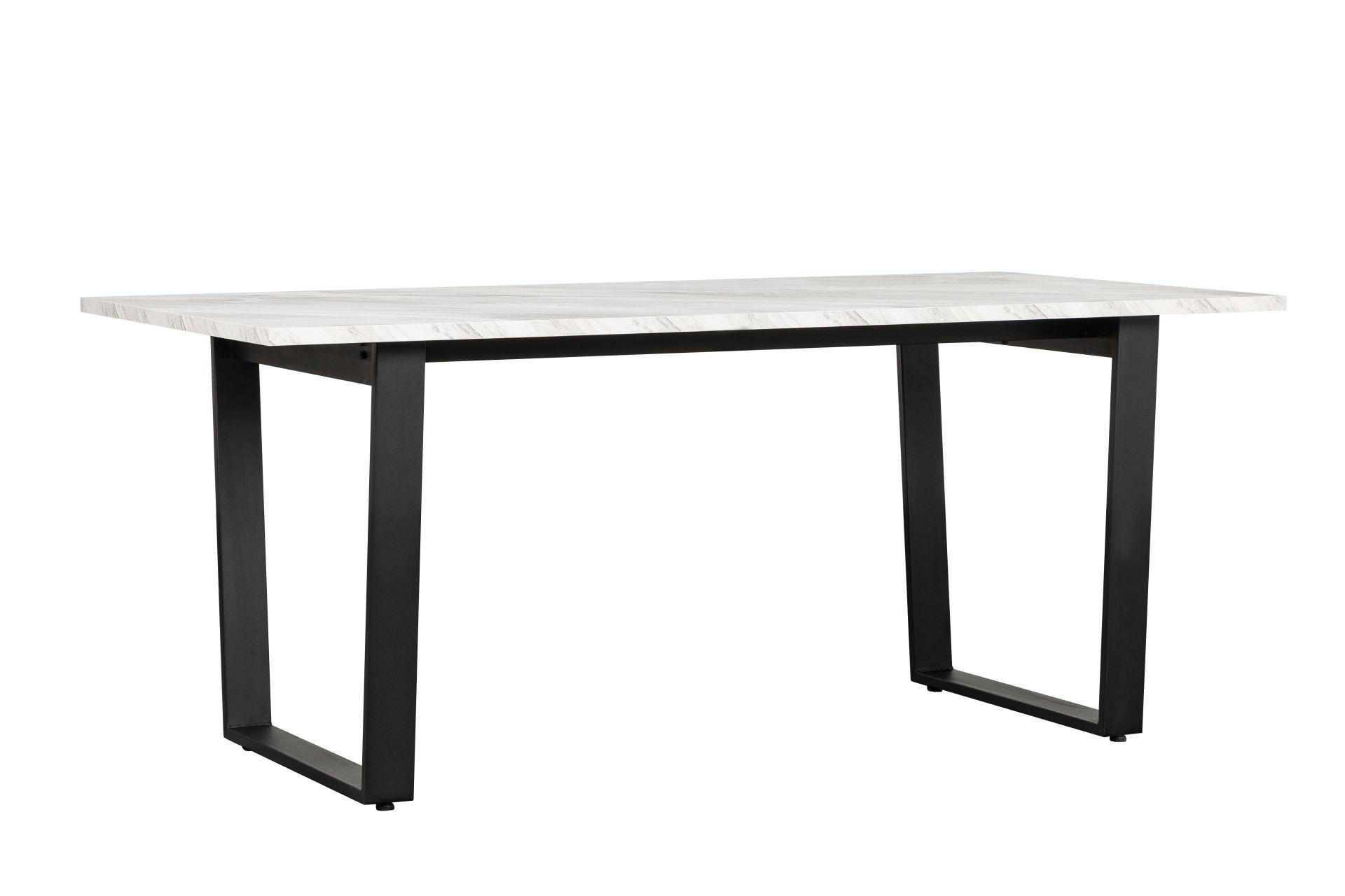 STOL ZA BLAGOVAONICU  bijela  metal, drvni materijal      - bijela/crna, Moderno, drvni materijal/metal (180/76/90cm) - Hom`in