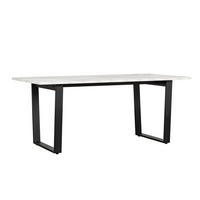 TRPEZARIJSKI STO  bela   - bela/crna, Moderno, metal/pločasti materijal (180/76/90cm) - Hom`in
