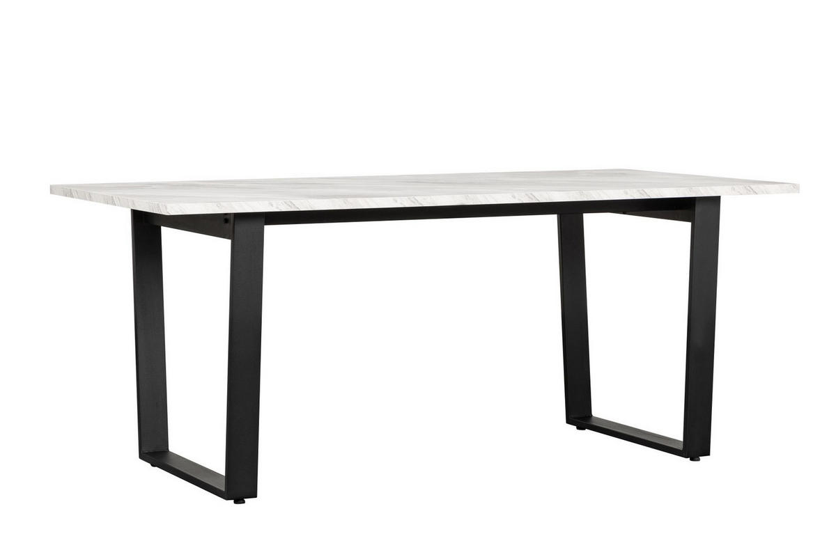 TRPEZARIJSKI STO  bela   - bela/crna, Moderno, metal/pločasti materijal (180/76/90cm) - Hom`in