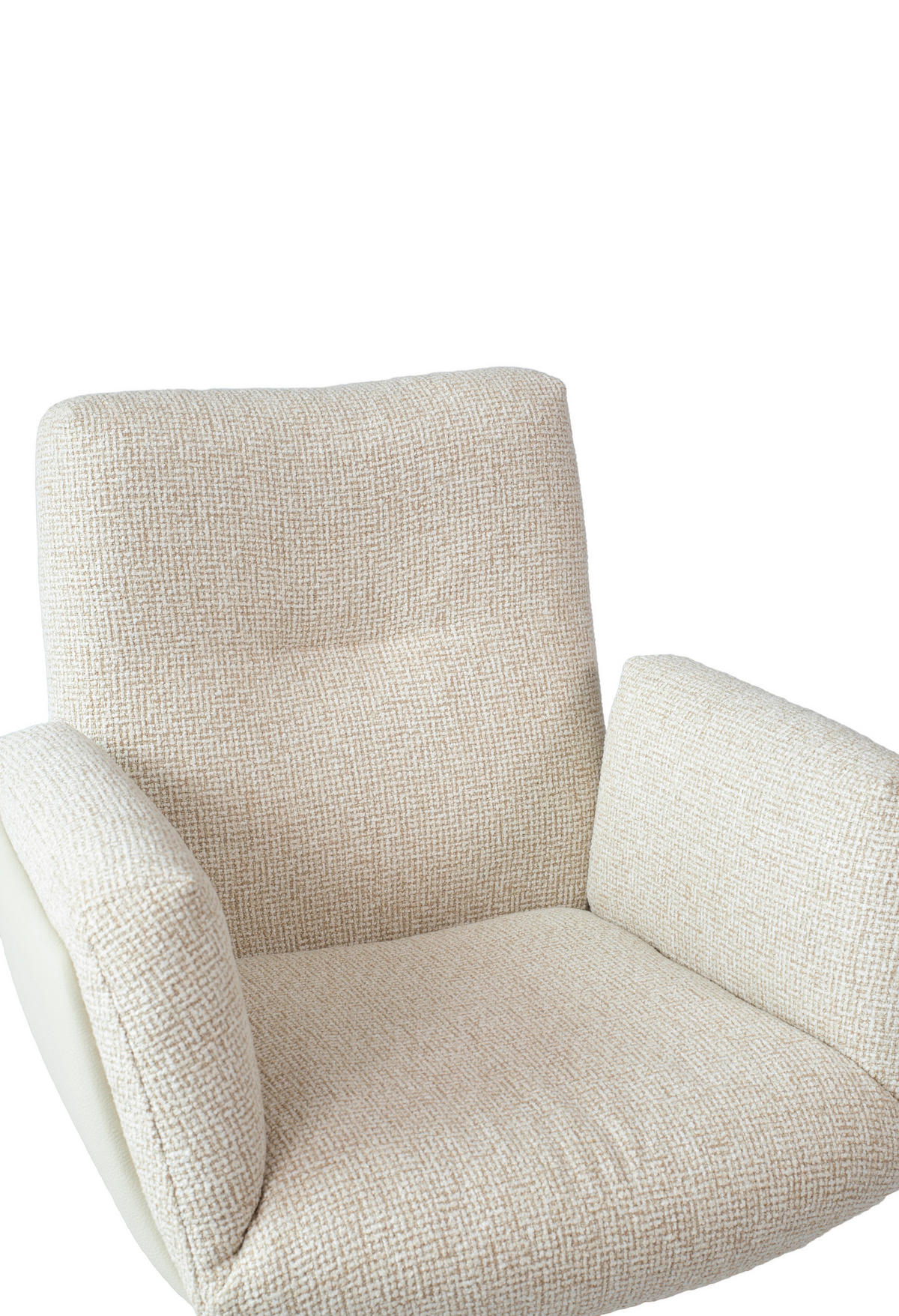 ARMLEHNSTUHL  Sitzfläche 360° drehbar, automatische Rückholfunktion Webstoff  Beige, Schwarz  - Beige/Schwarz, Design, Textil/Metall (62/89/66,5cm) - Johann Jakob