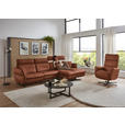 RELAXSESSEL in Leder Cognac  - Cognac/Schwarz, Design, Leder/Metall (82/119/85cm) - Dieter Knoll