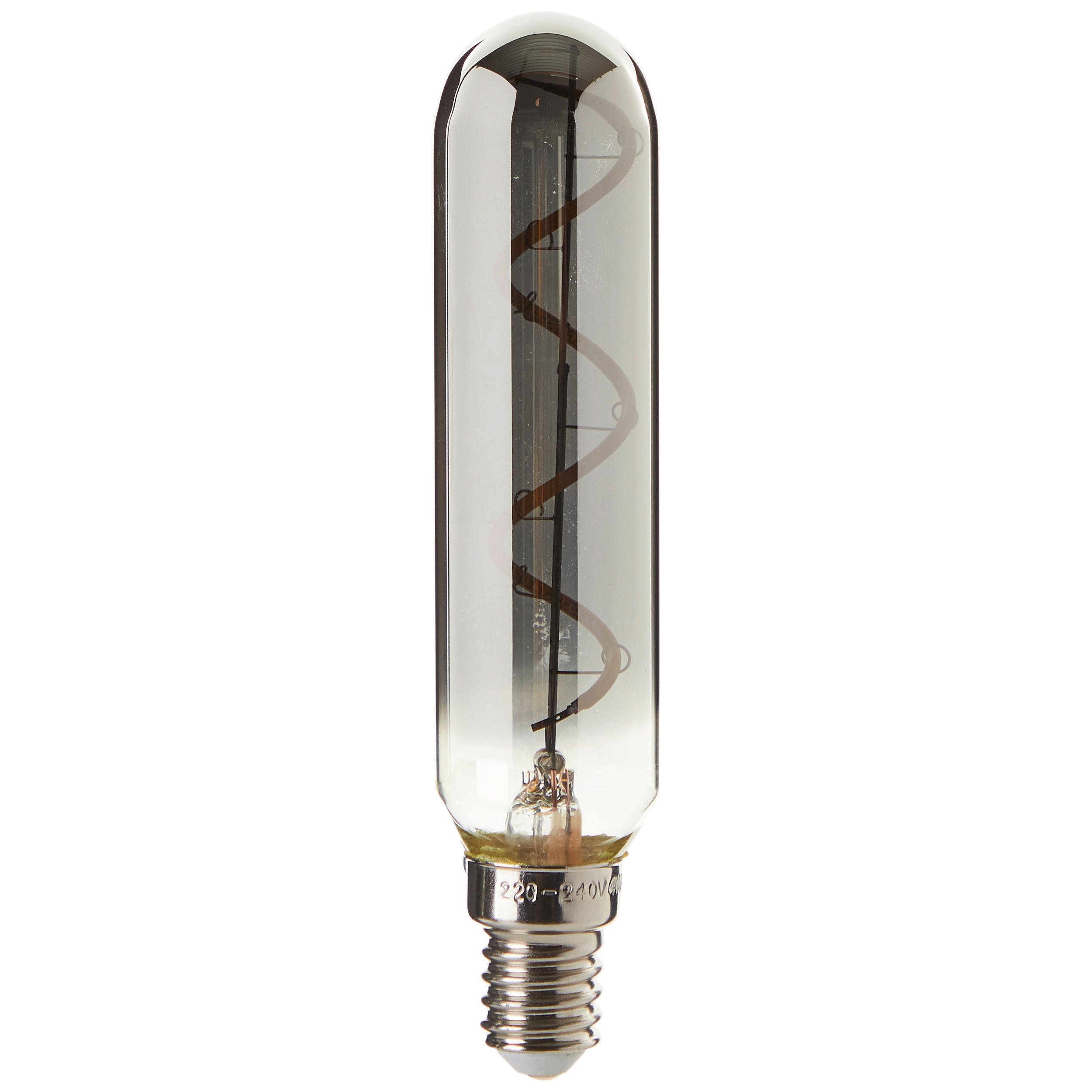 LED-FILAMENT-LEUCHTMITTEL   E14  - Grau, Basics, Glas/Metall (2,5/12cm) - Brilliant