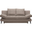 SCHLAFSOFA  in Webstoff Taupe  - Taupe/Schwarz, Design, Textil/Metall (200/85/90cm) - Xora