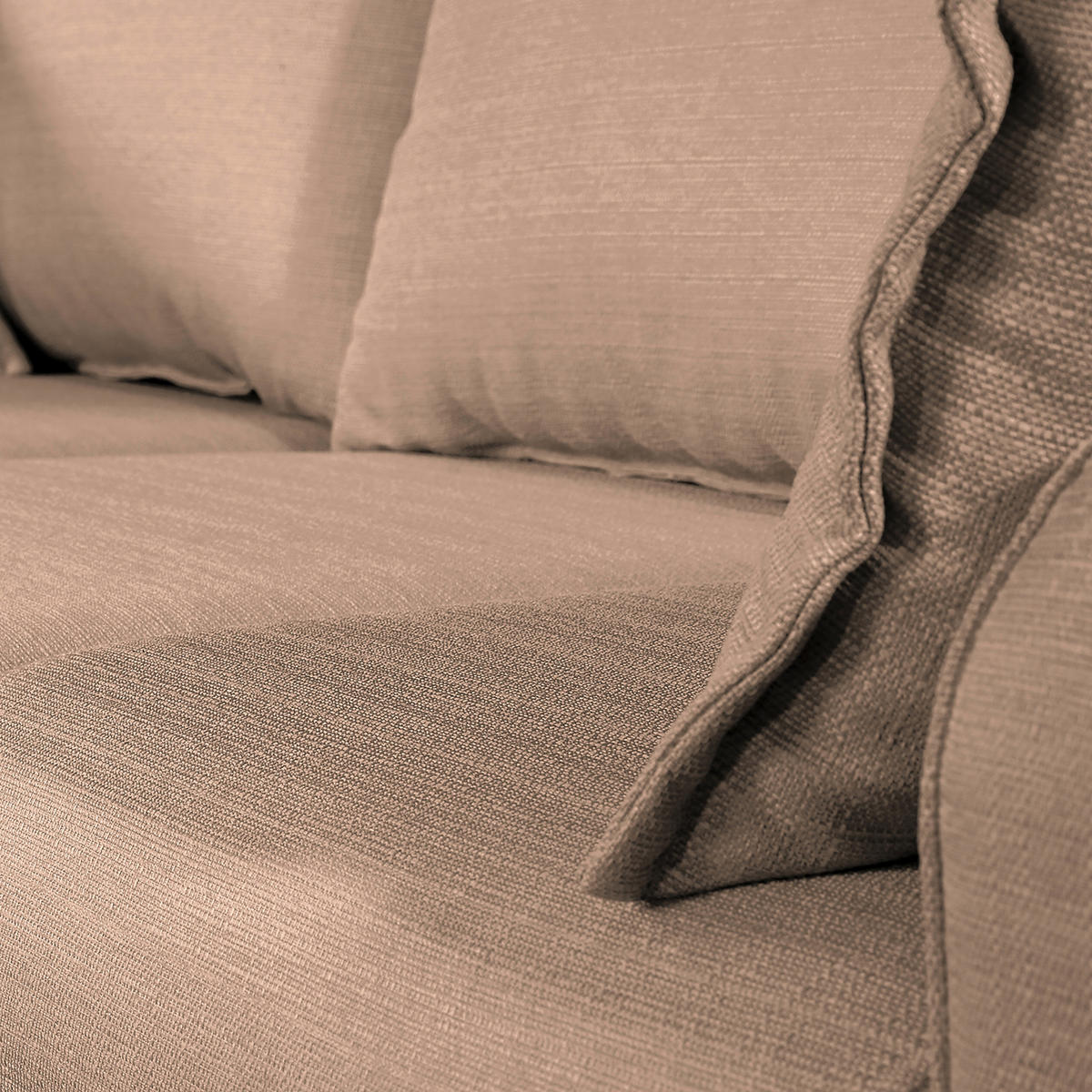 ECKSOFA Beata Cappuccino Mikrofaser  - Wengefarben/Cappuccino, Design, Holz/Textil (150/230cm) - Livetastic