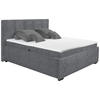 POLSTERBETT Matratze, Bettkasten, Topper Dunkelgrau 180/200 cm  - Dunkelgrau/Graphitfarben, KONVENTIONELL, Kunststoff/Textil (180/200cm) - Esposa