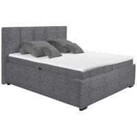 POLSTERBETT Matratze, Bettkasten, Topper Dunkelgrau 180/200 cm  - Dunkelgrau/Graphitfarben, KONVENTIONELL, Kunststoff/Textil (180/200cm) - Esposa