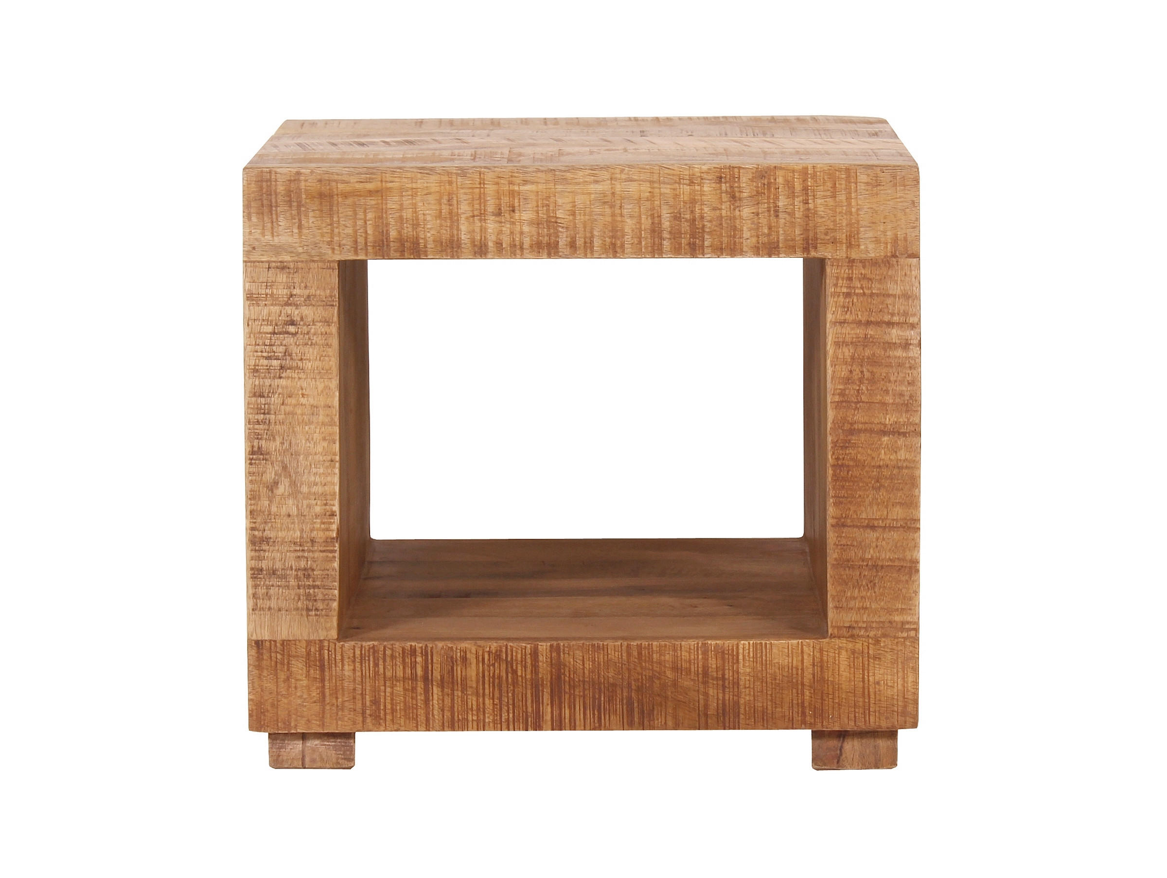 COUCHTISCH Mangoholz massiv 50/50/45 cm quadratisch Naturfarben  - Naturfarben, Design, Holz (50/50/45cm) - Livetastic