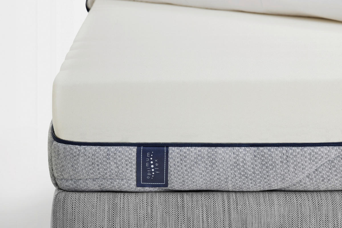 KOMFORTSCHAUMMATRATZE Optimum Flex 100/200 cm Höhe ca. 16 cm  - Grau, Basics, Textil (100/200cm) - Yatas