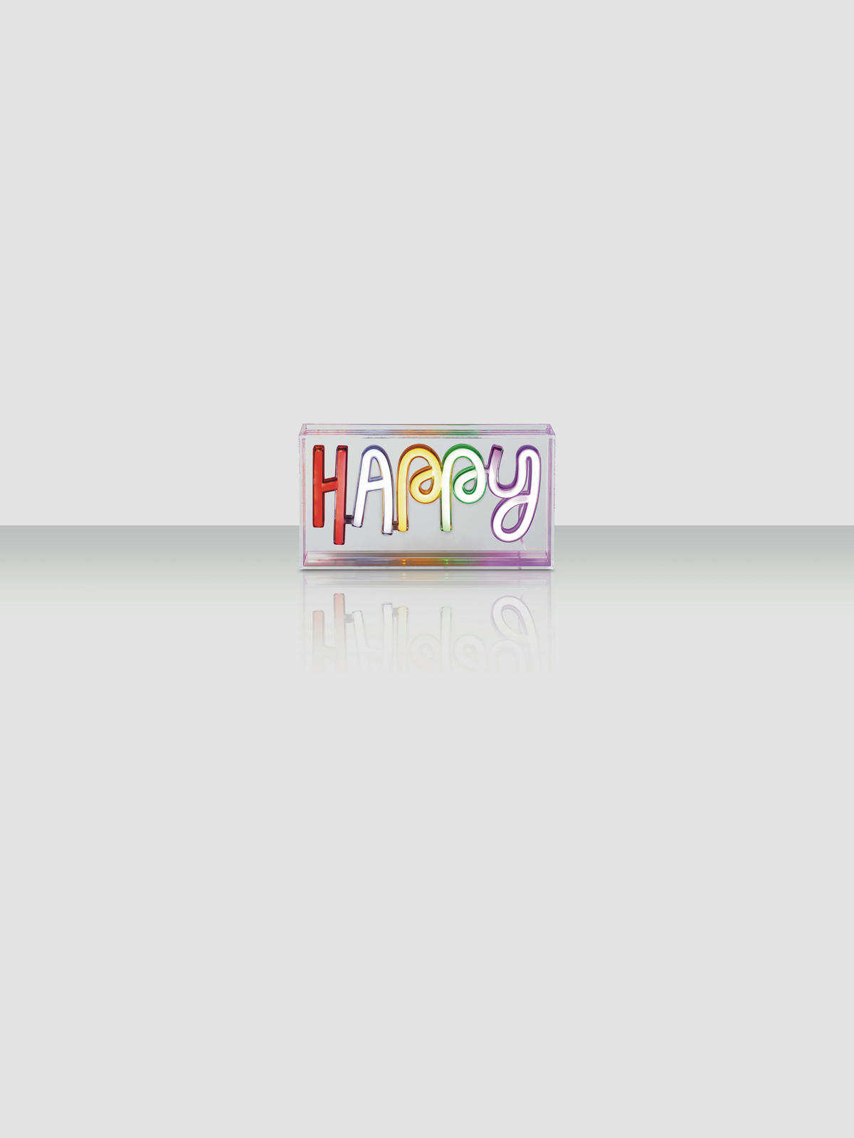 LED-DEKOLEUCHTE Happy 23/4/12,7 cm  - Transparent/Weiß, LIFESTYLE, Kunststoff (23/4/12,7cm) - Novel