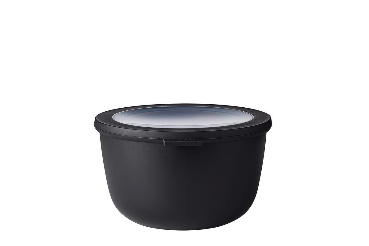 VORRATSDOSE CIRQULA 2 L  - Klar/Schwarz, KONVENTIONELL, Kunststoff (20,2/19,2/11,5cm) - Mepal