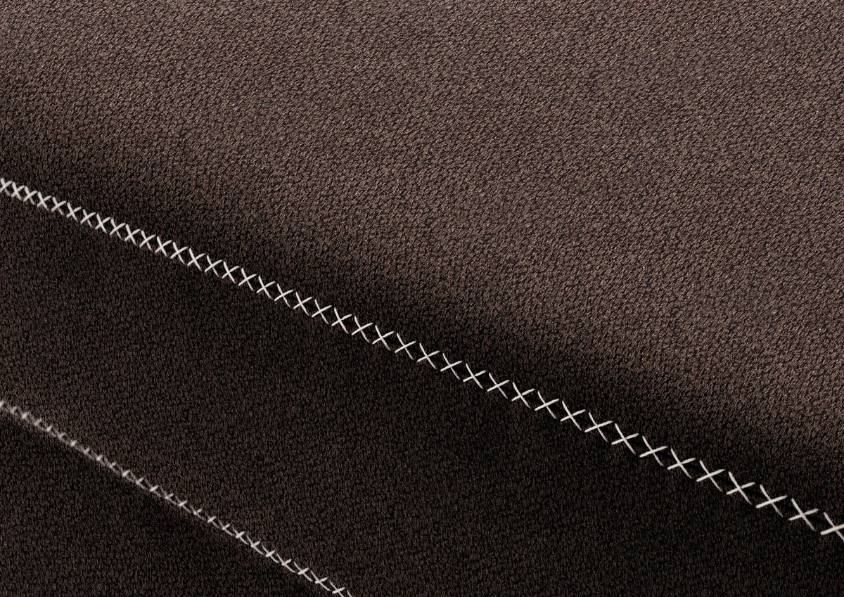 ECKSOFA in Mikrofaser Dunkelbraun  - Eichefarben/Dunkelbraun, Natur, Holz/Textil (226/273cm) - Beldomo System