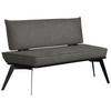 SITZBANK 153/90/65 cm Webstoff Schwarz Buche massiv  - Schwarz, Basics, Holz/Textil (153/90/65cm) - Carryhome