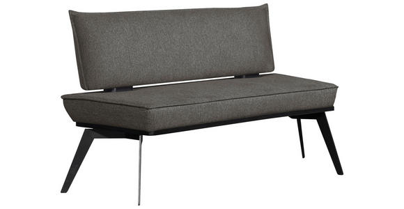 SITZBANK 173/90/65 cm Webstoff Schwarz Buche massiv - Schwarz, Basics, Holz/Textil (173/90/65cm) - Carryhome