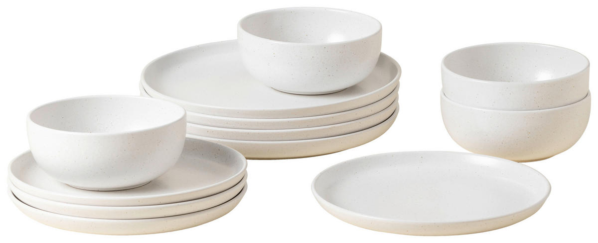KOMBISERVICE Creme PACIFICA 12-teilig 4 Personen  - Creme, Basics, Keramik - Costa Nova