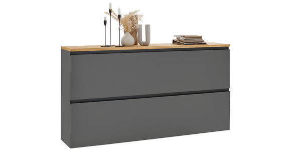 GARDEROBE 4-teilig in 160/20/31 cm - Eichefarben/Grau, Design, Holz (160/20/31cm) - Dieter Knoll
