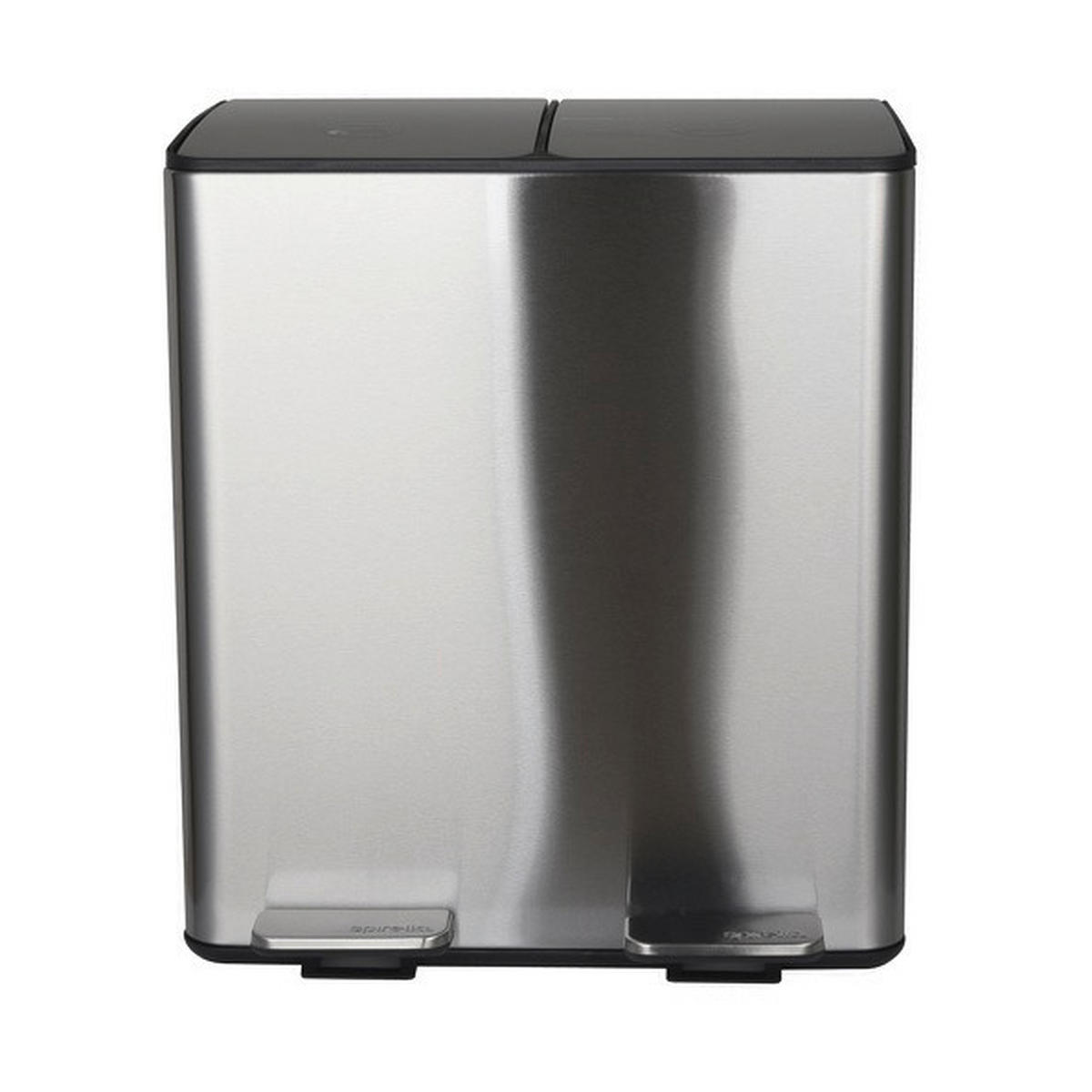 TRETEIMER 40 l  Metall  - Silberfarben/Schwarz, Basics, Kunststoff/Metall (45/30/51cm) - Spirella