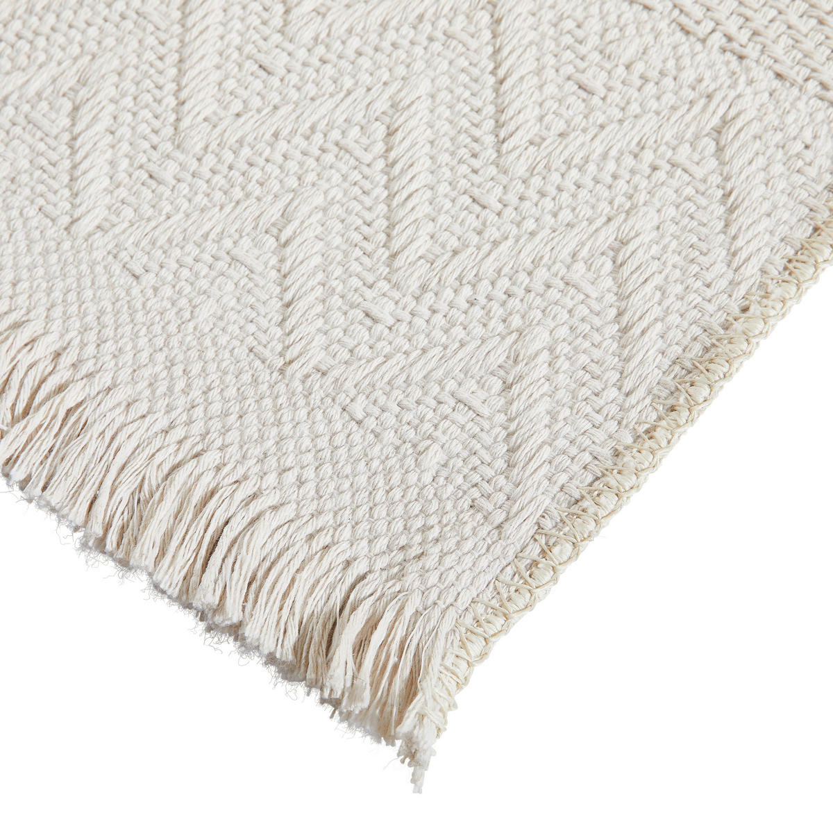 KOBEREC TKANÝ NA PLOCHO, 120/170 cm, bílá - bílá, Trend, textil (120/170cm) - Linea Natura