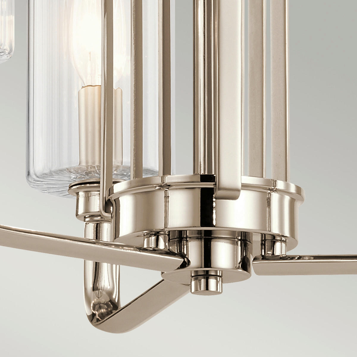 KRONLEUCHTER 45.9/47.9 cm    - Nickelfarben, Konventionell, Glas/Metall (45.9/47.9cm) - Elstead Lighting