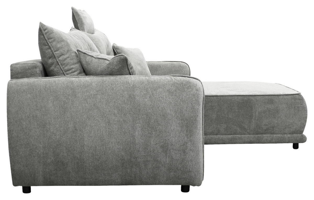 ECKSOFA in Struktur Grau  264/195 cm  - Beige/Schwarz, Design, Kunststoff/Textil (264/195cm) - MID.YOU