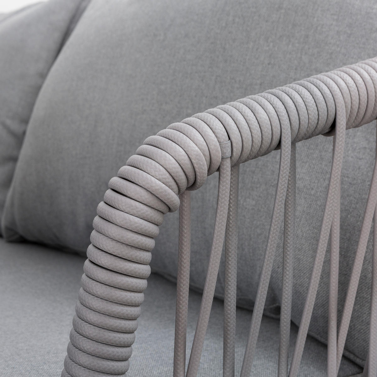 DINING-LOUNGESET 5-teilig  - Grau, MODERN, Glas/Kunststoff (224/220cm) - Ambia Garden