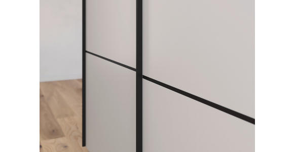SCHWEBETÜRENSCHRANK 242/223/68 cm 3-türig Grau - Schwarz/Grau, KONVENTIONELL, Holzwerkstoff/Metall (242/223/68cm) - Novel