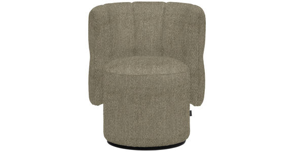 COCKTAILSESSEL - Graubraun/Schwarz, Design, Holz/Textil (73/82/62cm) - Belluti