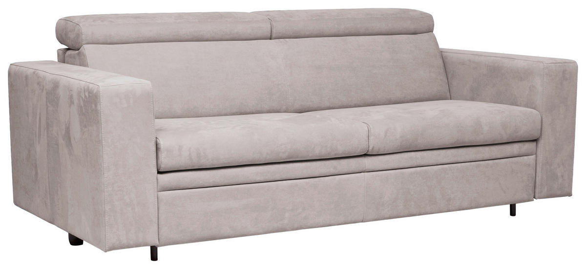 ROZKLÁDACÍ POHOVKA S MATRACÍ, textil, kašmírová - černá/kašmírová, Konvenční, textil/plast (206/83-100/100cm) - Novel