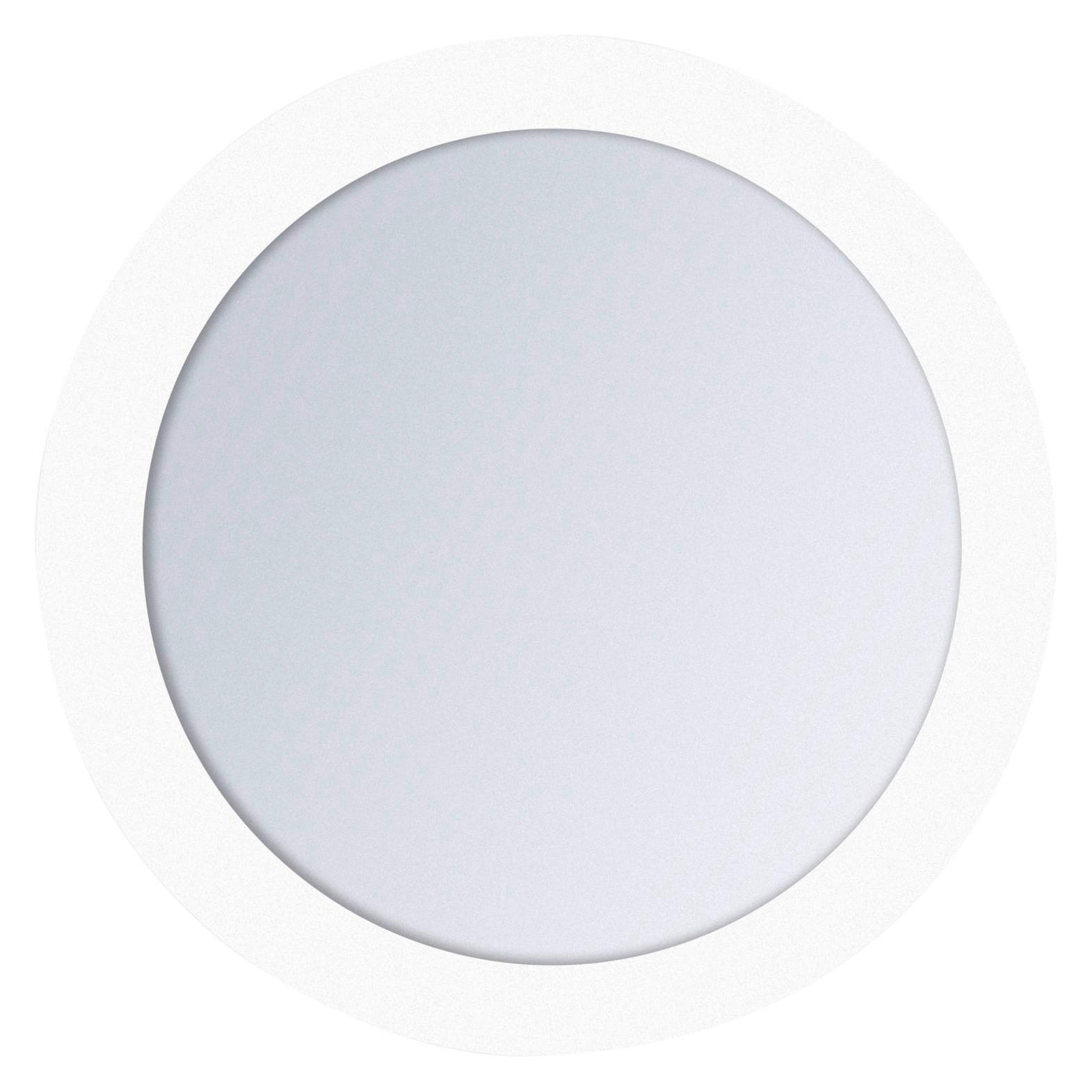 KOSMETICKÉ ZRCADLO,  - bílá, Basics, plast/sklo (16,5/16,5/3cm) - Sadena