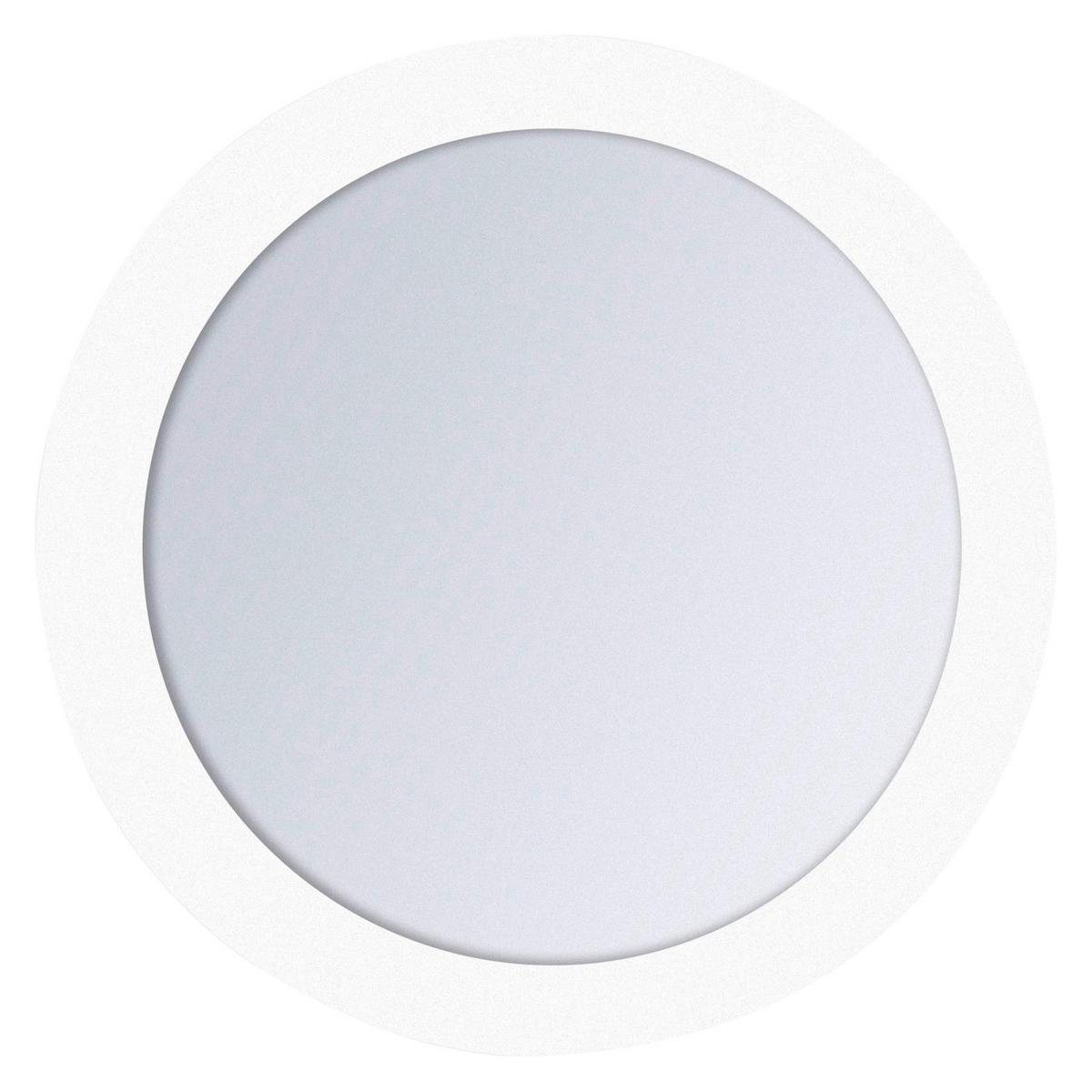 KOSMETICKÉ ZRCADLO,  - bílá, Basics, plast/sklo (16,5/16,5/3cm) - Sadena