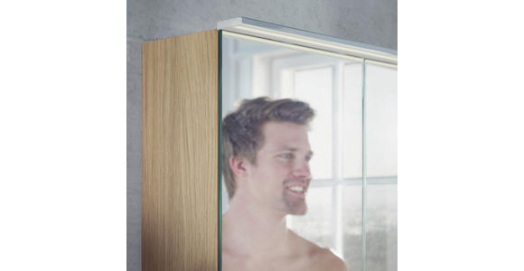 SPIEGELSCHRANK 105/75/18,8 cm  - Chromfarben, MODERN, Glas/Metall (105/75/18,8cm) - Novel