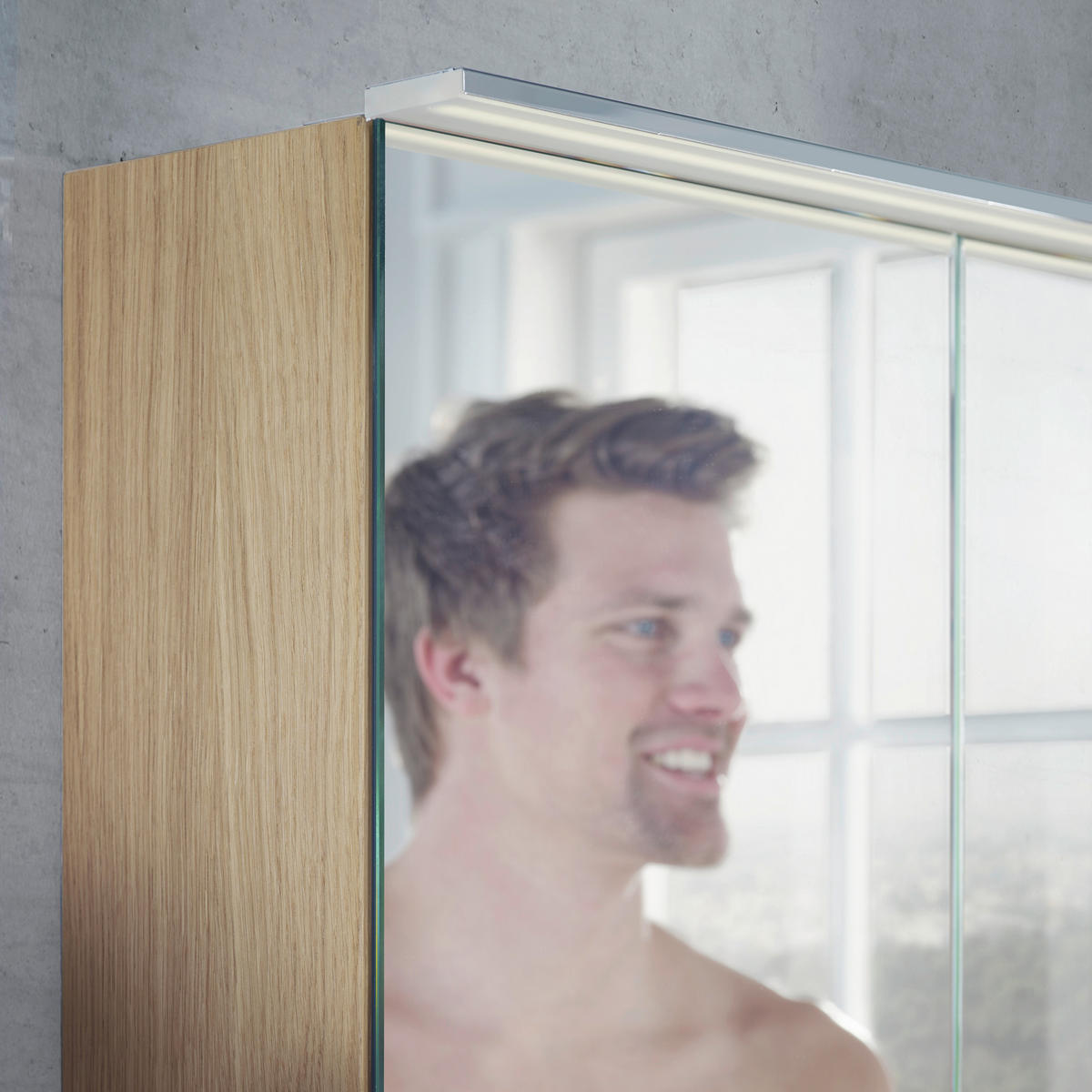 SPIEGELSCHRANK 105/75/18,8 cm  - Chromfarben, MODERN, Glas/Metall (105/75/18,8cm) - Novel