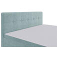 BOXSPRINGBETT 160/200 cm  in Hellblau  - Schwarz/Hellblau, KONVENTIONELL, Kunststoff/Textil (160/200cm) - Carryhome