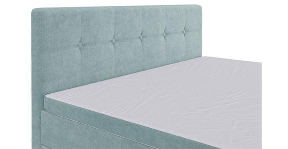 BOXSPRINGBETT 160/200 cm  in Hellblau  - Schwarz/Hellblau, KONVENTIONELL, Kunststoff/Textil (160/200cm) - Carryhome