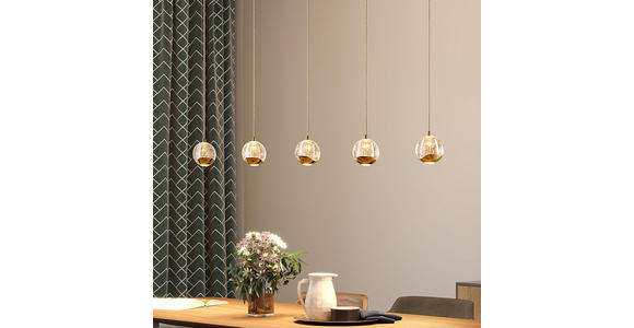 LED-HÄNGELEUCHTE  96/9/150 cm    - Goldfarben, Design, Glas/Metall (96/9/150cm) - Dieter Knoll