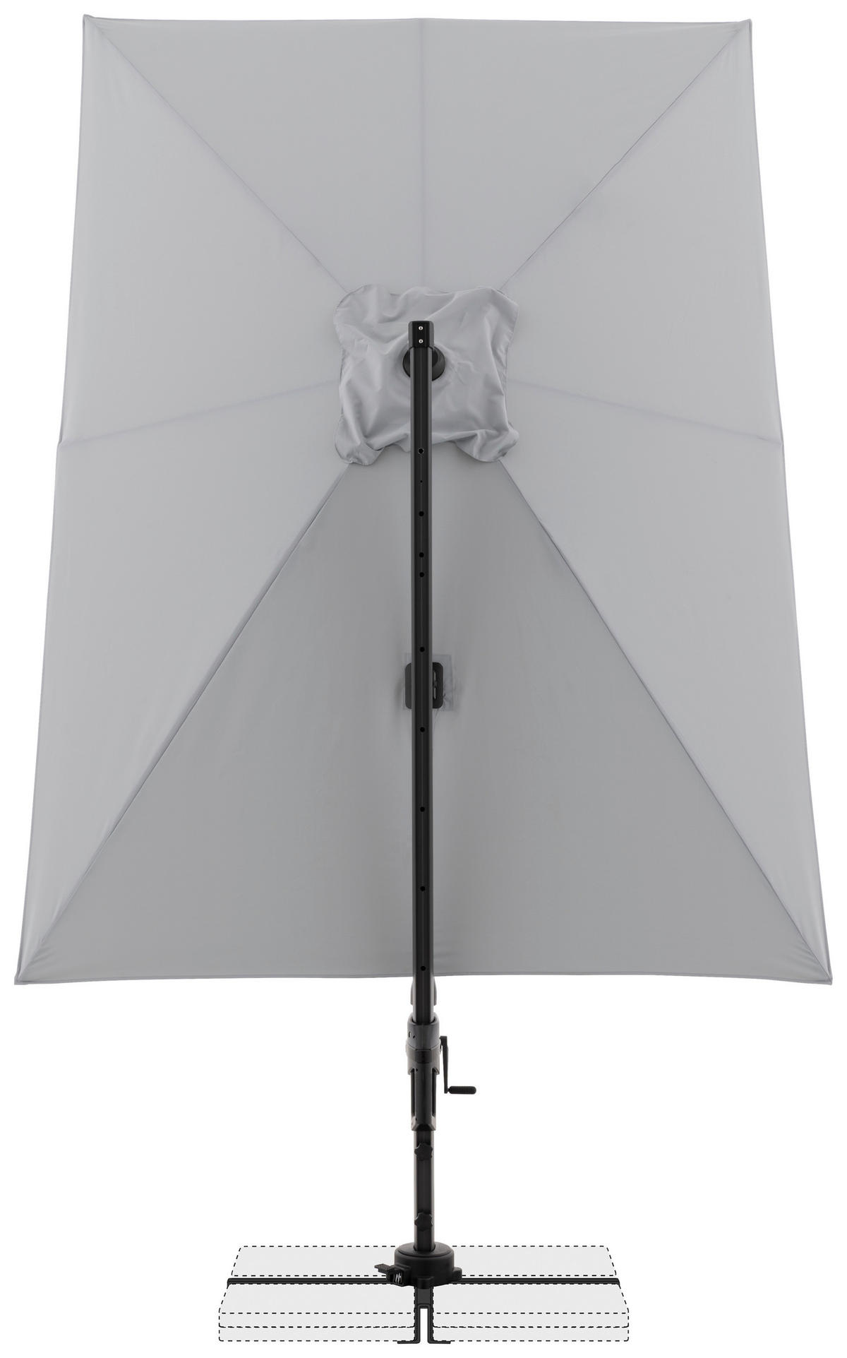 AMPELSCHIRM Hellgrau  - Hellgrau/Schwarz, Basics, Textil/Metall (310/210cm) - Doppler