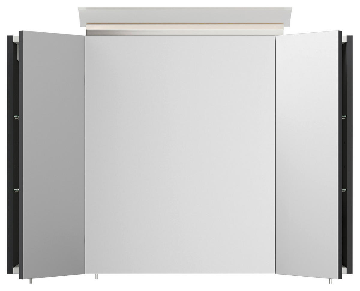 SPIEGELSCHRANK 90/62/17 cm  - Graphitfarben, MODERN, Glas/Holzwerkstoff (90/62/17cm) - MID.YOU