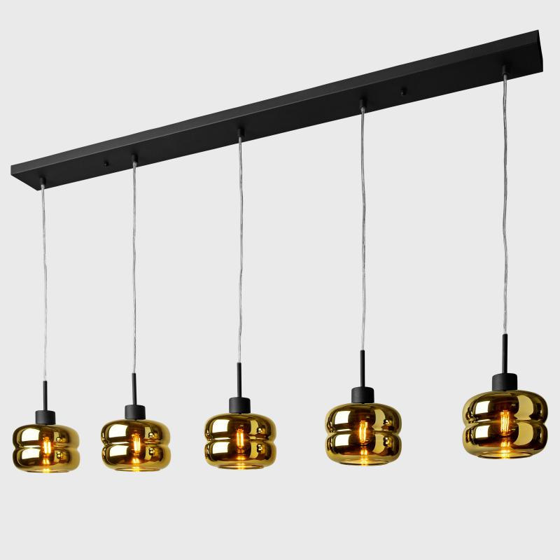 HÄNGELEUCHTE HAVANNA - Goldfarben/Schwarz, Design, Glas/Metall (120/16/150cm) - Villeroy & Boch
