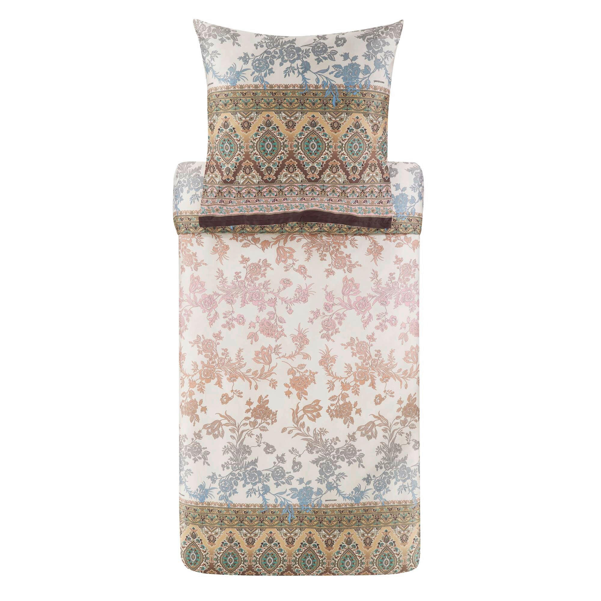 POSTELJNINA AGRIGENTO 140/200 cm saten bež  - bež, Konvencionalno, tekstil (140/200cm) - Bassetti