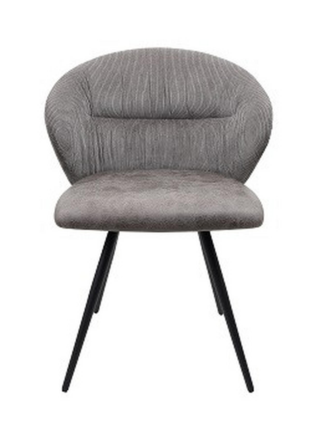 STUHL Struktur Grau  - Schwarz/Grau, MODERN, Textil/Metall (57/80,5/62cm) - MID.YOU