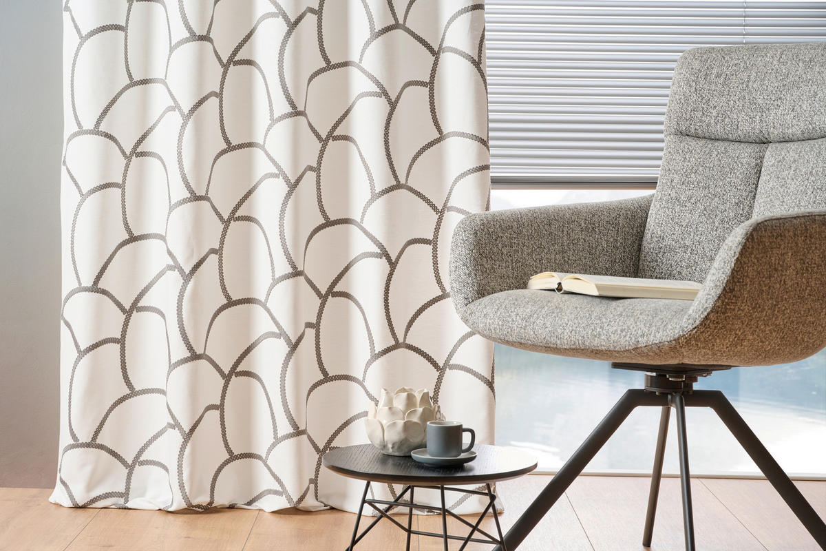 DEKOSTOFF per lfm blickdicht  - Grau, Design, Textil (140cm) - Esposa