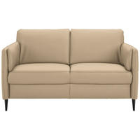 2,5-SITZER in Leder Beige  - Beige/Schwarz, Design, Leder/Metall (164/84/99cm) - Dieter Knoll
