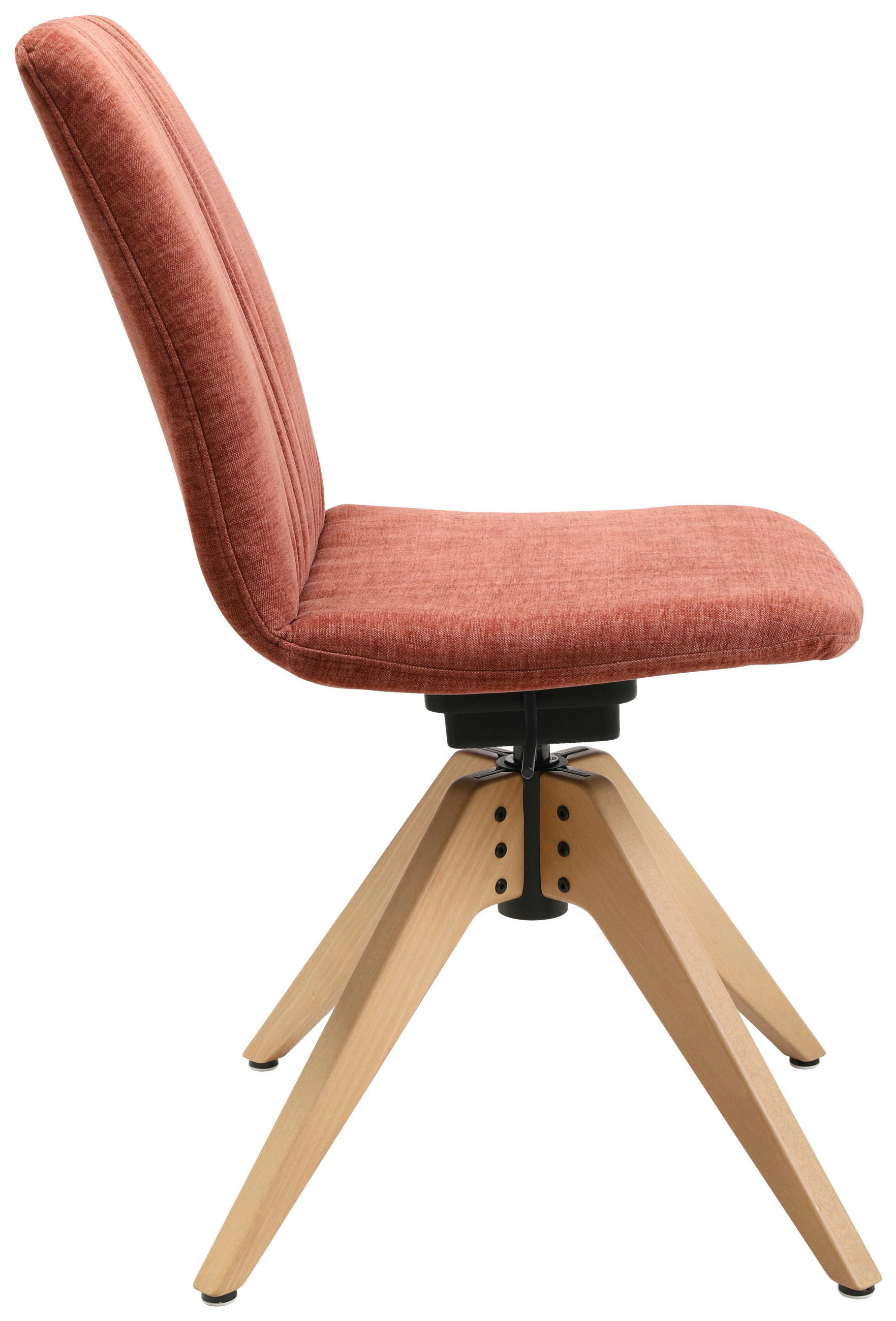 Thumbnail - Johann Jakob Stuhl, Rot, Holz, Textil, Buche, Hartholz, eckig, 46x85-88x55 cm, Beinauswahl, Sitzfläche 360° drehbar, Ess...