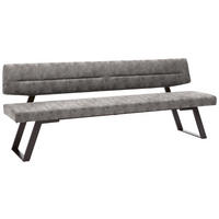 SITZBANK 170/85/58 cm  in Grau  - Schwarz/Grau, Design, Textil/Metall (170/85/58cm) - Dieter Knoll