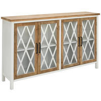 SIDEBOARD  in 148/85/35 cm  - Klar/Schwarz, KONVENTIONELL, Glas/Holz (148/85/35cm) - Livetastic