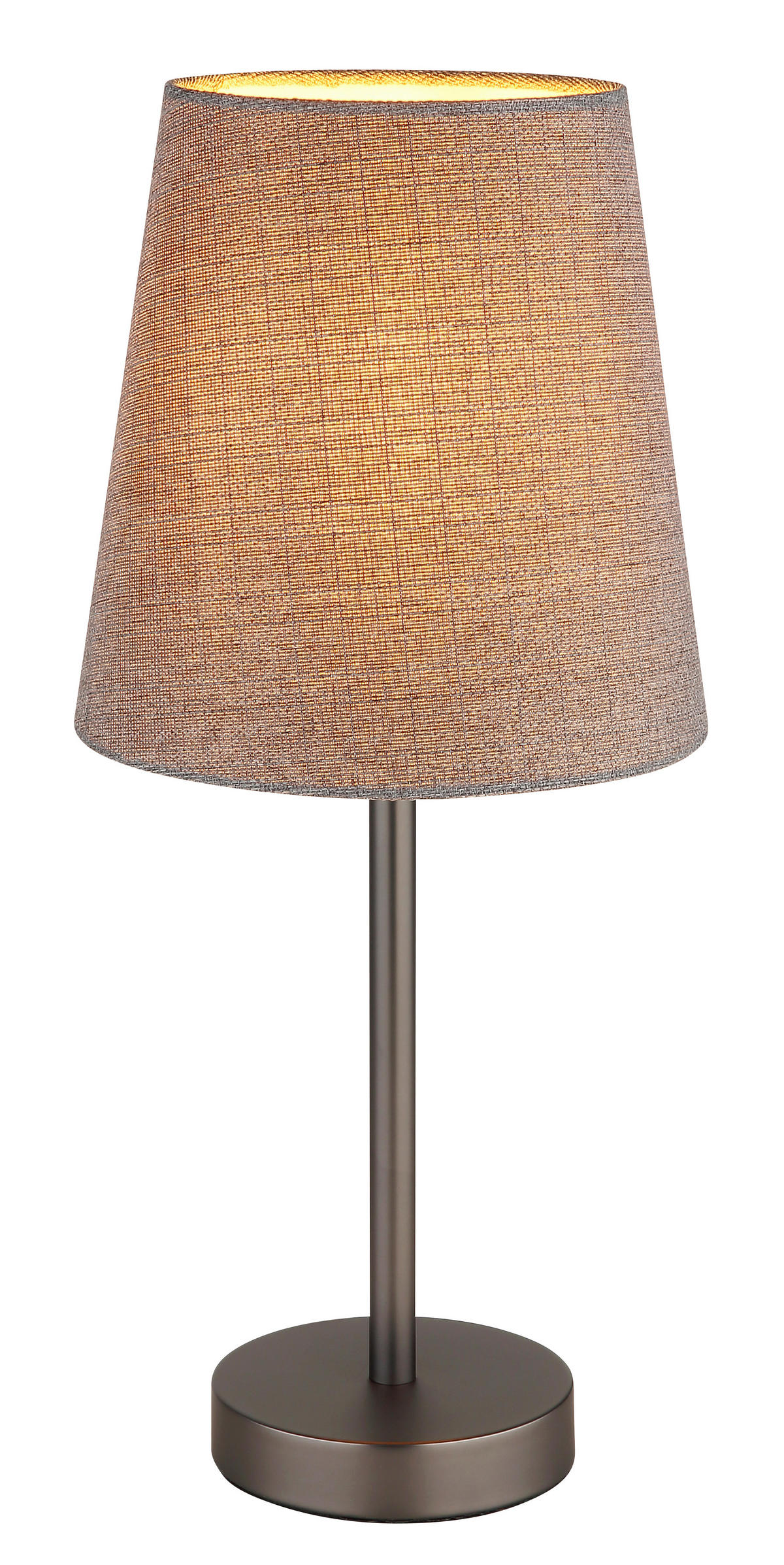 TISCHLEUCHTE Joris 20/45 cm  - Schwarzchrom/Schwarz, Design, Kunststoff/Textil (20/45cm) - Globo