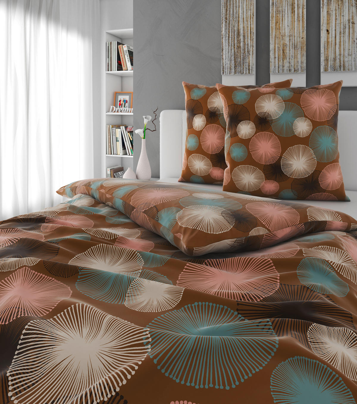 BETTWÄSCHE Satin 200/200 cm  - Orange, Textil (200/200cm) - Esposa